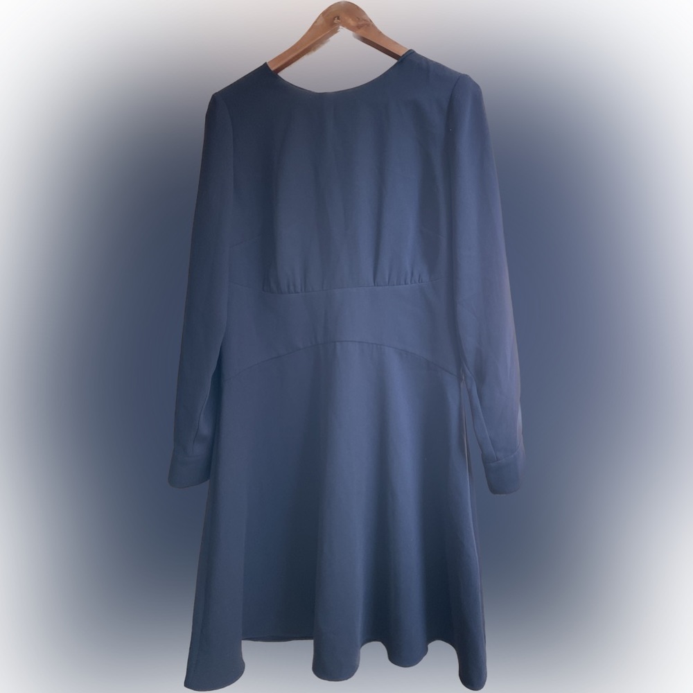 HOBBS London Navy Blue Twirl Dress
